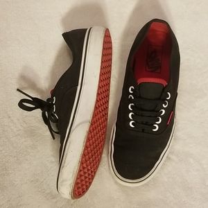 Black/Red/White Combo Vans Era Sneakers